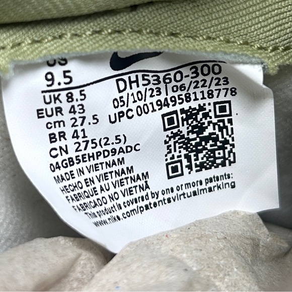Nike Dunk Low ‘Dusty Olive’ (DH5360 300) Shoes Size: 9.5 M - Picture 7 of 8